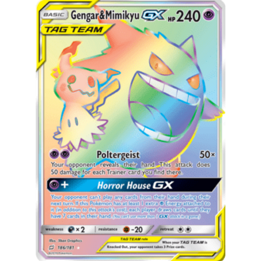Gengar & Mimikyu GX (186/181) [Sun & Moon: Team Up]