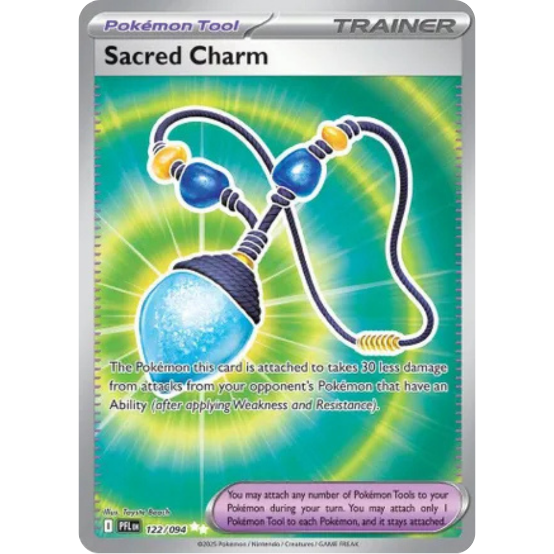 Sacred Charm 122/094  - Holofoil ME02 Phantasmal Flames - Ultra Rare