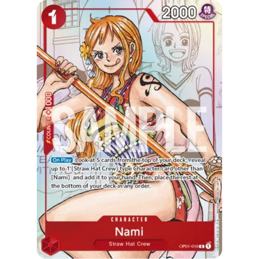 Nami - OP01-016 (Alternate Art) (OP01-016) - One Piece Promotion Cards Foil