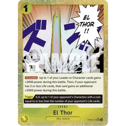 El Thor (Textured Foil) (OP05-114) - Premium Booster -The Best- Foil
