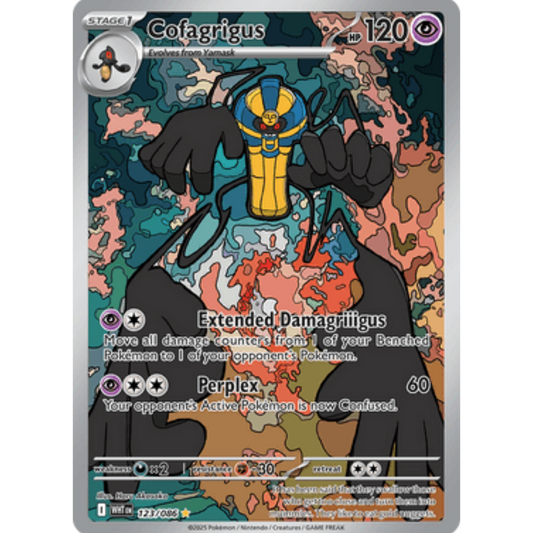 Cofagrigus 123/086  - Holofoil SV White Flare - Illustration Rare