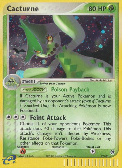 Cacturne  - Holofoil Sandstorm - Holo Rare