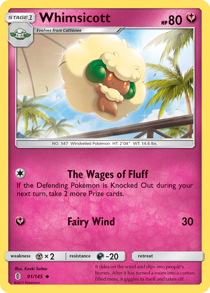 Whimsicott 091  SM  Guardians Rising - Uncommon
