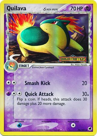 Quilava (Delta Species) 036  - Reverse Holofoil Dragon Frontiers - Uncommon