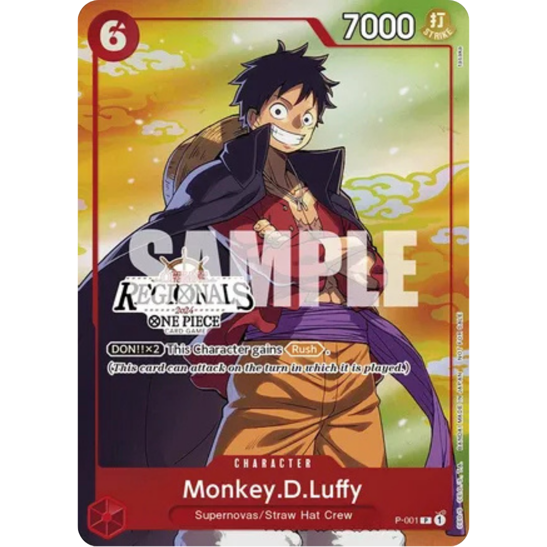 Monkey.D.Luffy (001) (Offline Regional 2024 Vol. 2) [Participant] (P-001) - One Piece Promotion Cards Foil