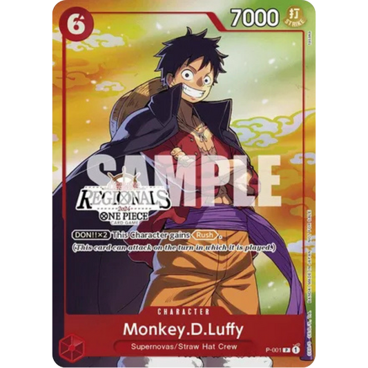 Monkey.D.Luffy (001) (Offline Regional 2024 Vol. 2) [Participant] (P-001) - One Piece Promotion Cards Foil