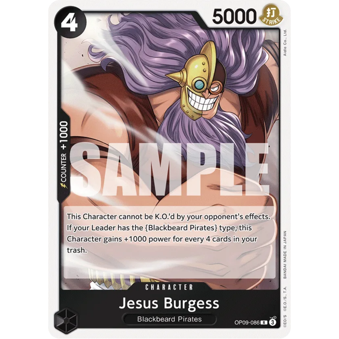 Jesus Burgess (Reprint) (OP09-086) - Starter Deck 27: BLACK Marshall.D.Teach