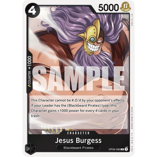 Jesus Burgess (Reprint) (OP09-086) - Starter Deck 27: BLACK Marshall.D.Teach