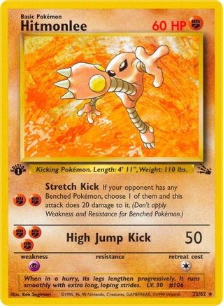 Hitmonlee (22) 022  - Unlimited Fossil - Rare