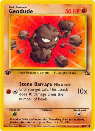 Geodude 047  - Unlimited Fossil - Common