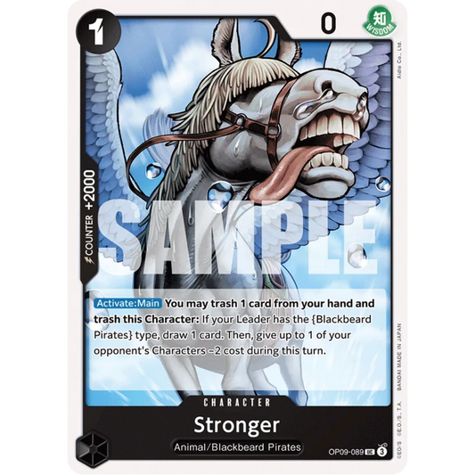 Stronger (Reprint) (OP09-089) - Starter Deck 27: BLACK Marshall.D.Teach