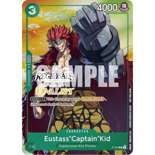 Eustass"Captain"Kid (Offline Regional 2024 Vol. 2) [Finalist] (P-003) - One Piece Promotion Cards Foil