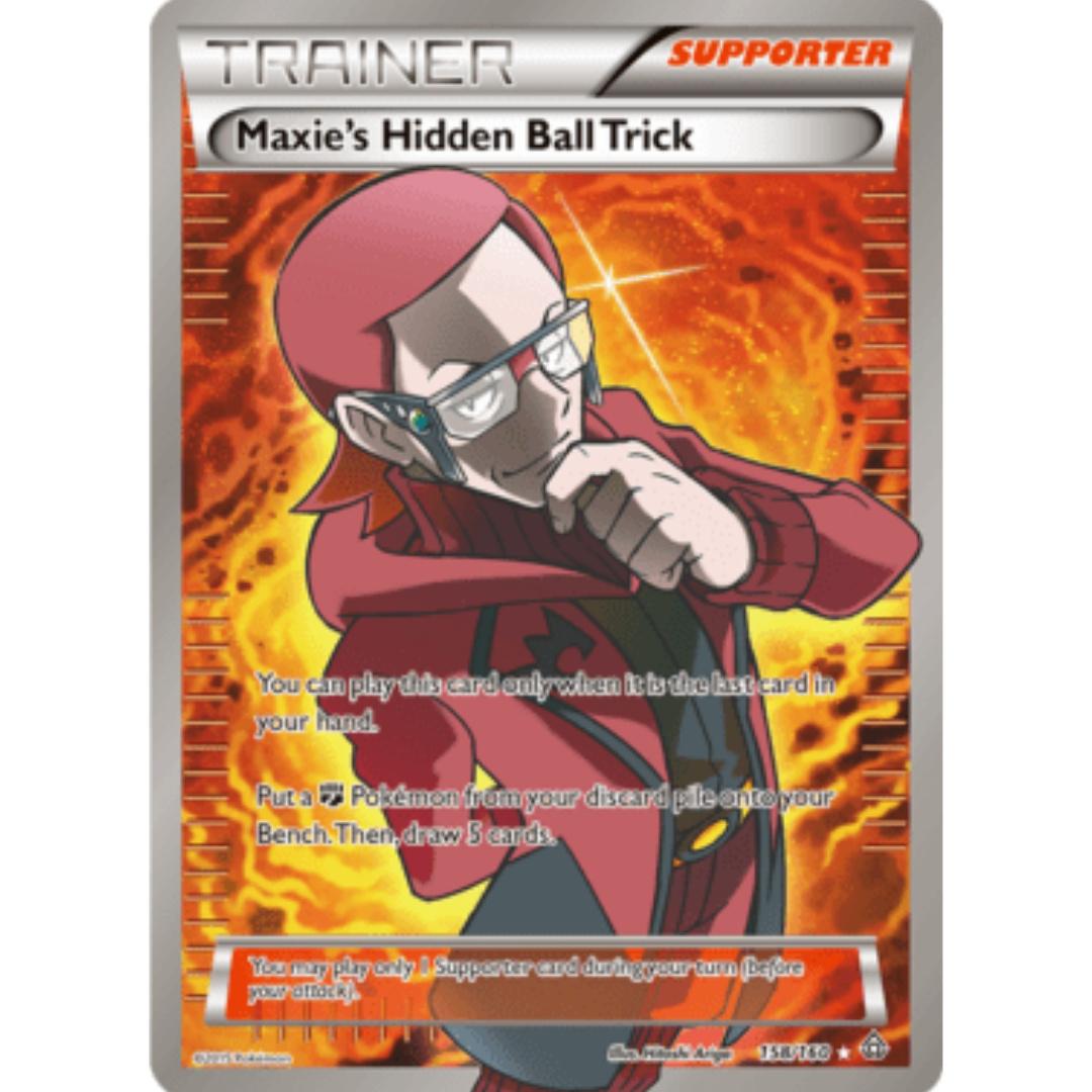 Maxie's Hidden Ball Trick (158 Full Art) 158/160  - Holofoil XY  Primal Clash - Ultra Rare