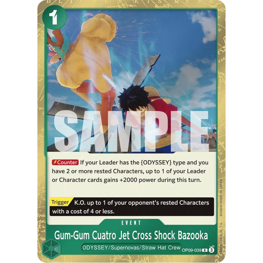 Gum-Gum Cuatro Jet Cross Shock Bazooka (OP09-039) - Emperors in the New World Foil