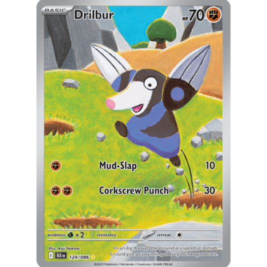 Drilbur 124/086  - Holofoil SV Black Bolt - Illustration Rare