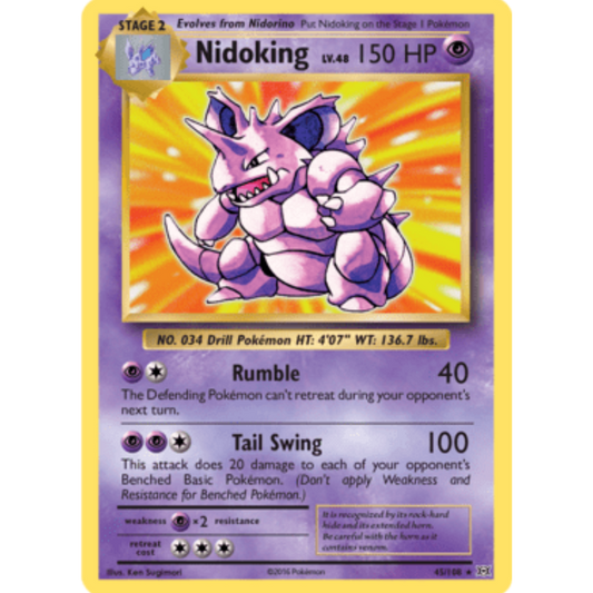 Nidoking 045/108  - Reverse Holofoil XY  Evolutions - Holo Rare