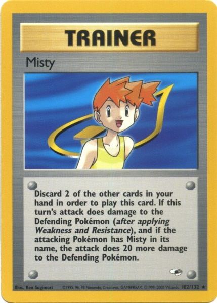 Misty (102) 102  - Unlimited Gym Heroes - Rare