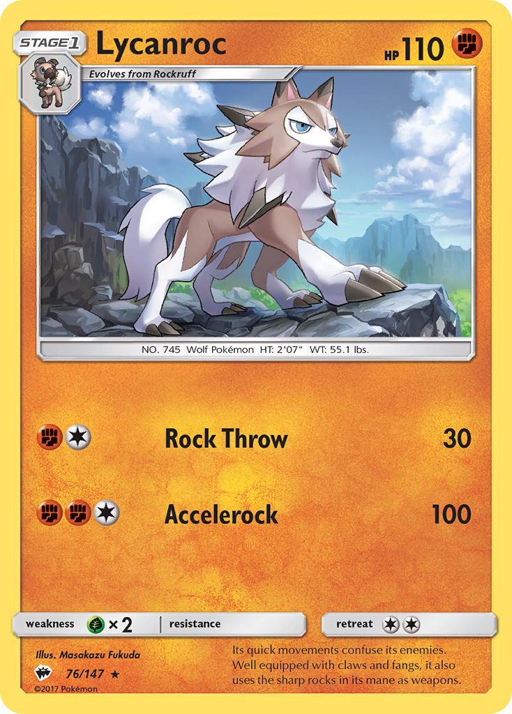 Lycanroc (76) 076/147  SM  Burning Shadows - Rare