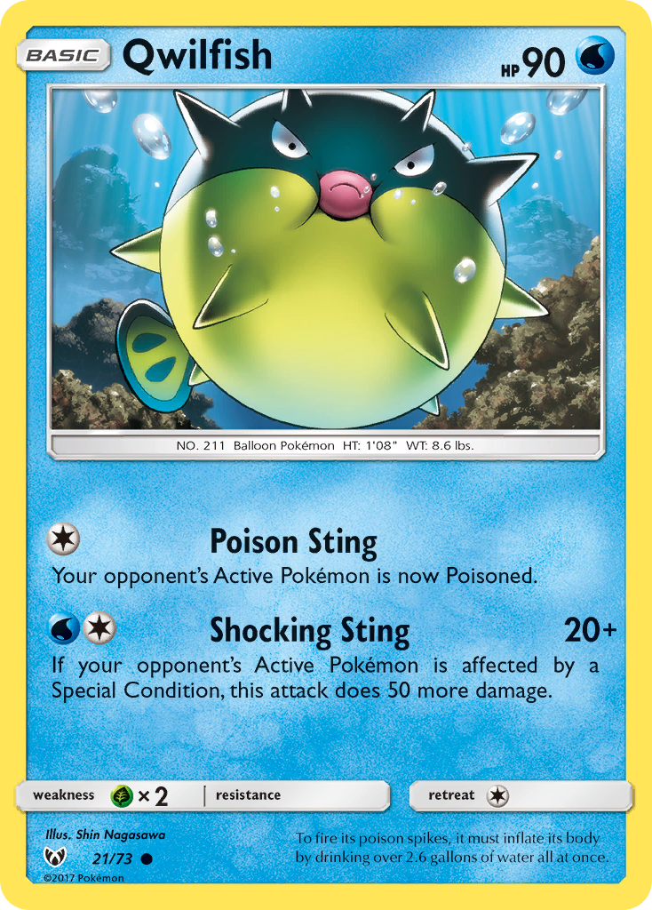 Qwilfish  Shining Legends - Common