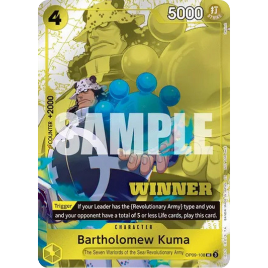 Bartholomew Kuma (Winner Pack 2025 Vol. 4) (OP09-108) - One Piece Promotion Cards Foil
