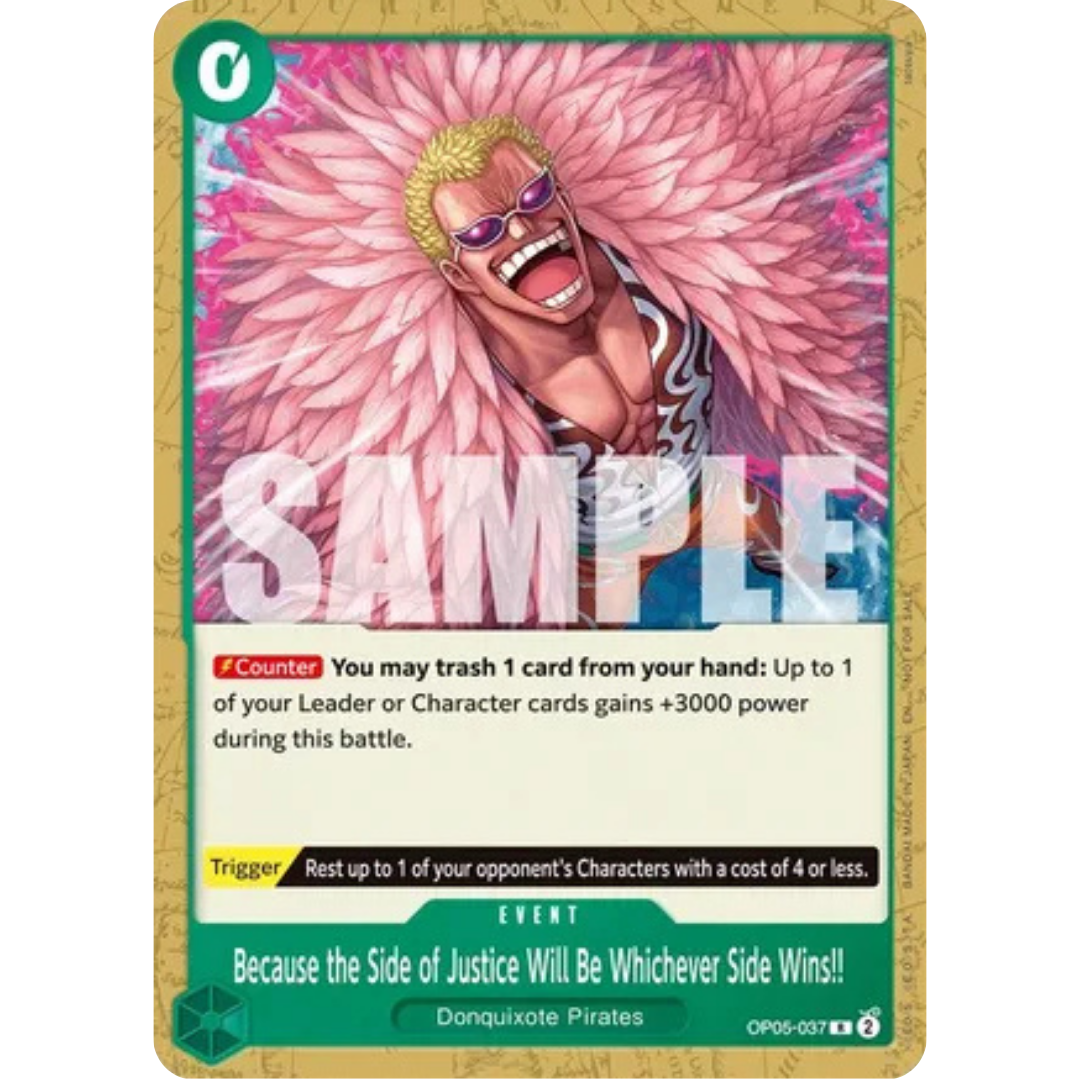 Because the Side of Justice Will Be Whichever Side Wins!! (Tournament Pack 2025 Vol. 4) (OP05-037) - One Piece Promotion Cards