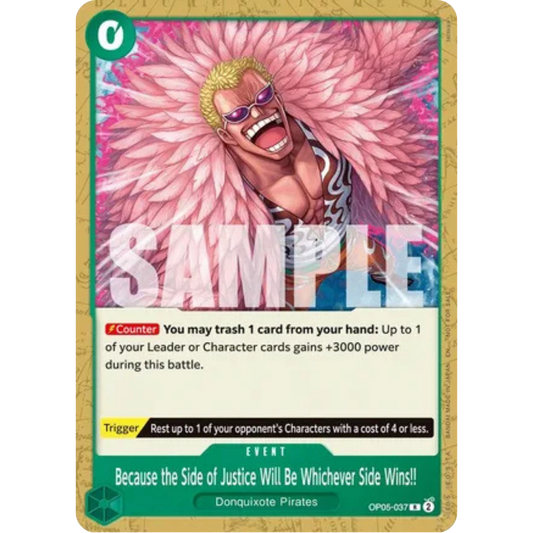 Because the Side of Justice Will Be Whichever Side Wins!! (Tournament Pack 2025 Vol. 4) (OP05-037) - One Piece Promotion Cards