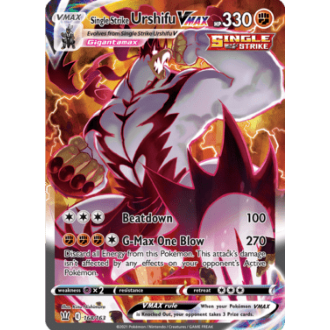 Single Strike Urshifu VMAX (Alternate Art Secret) 168/163  - Holofoil SWSH05 Battle Styles - Secret Rare