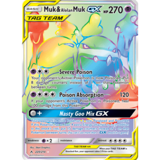 Muk & Alolan Muk GX (220/214) [Sun & Moon: Unbroken Bonds]