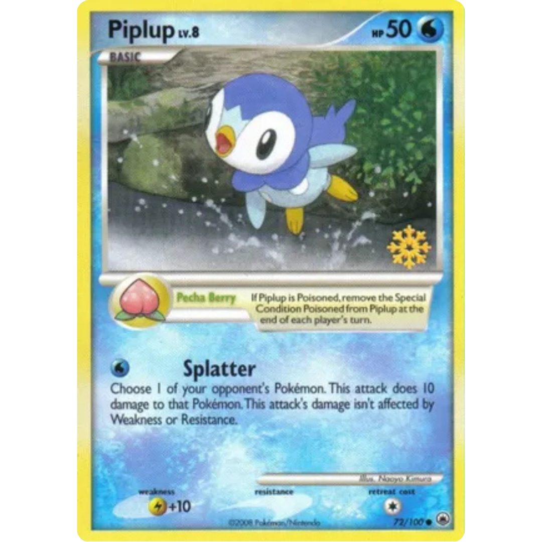 Piplup - 72/100/100  Countdown Calendar Promos - Promo