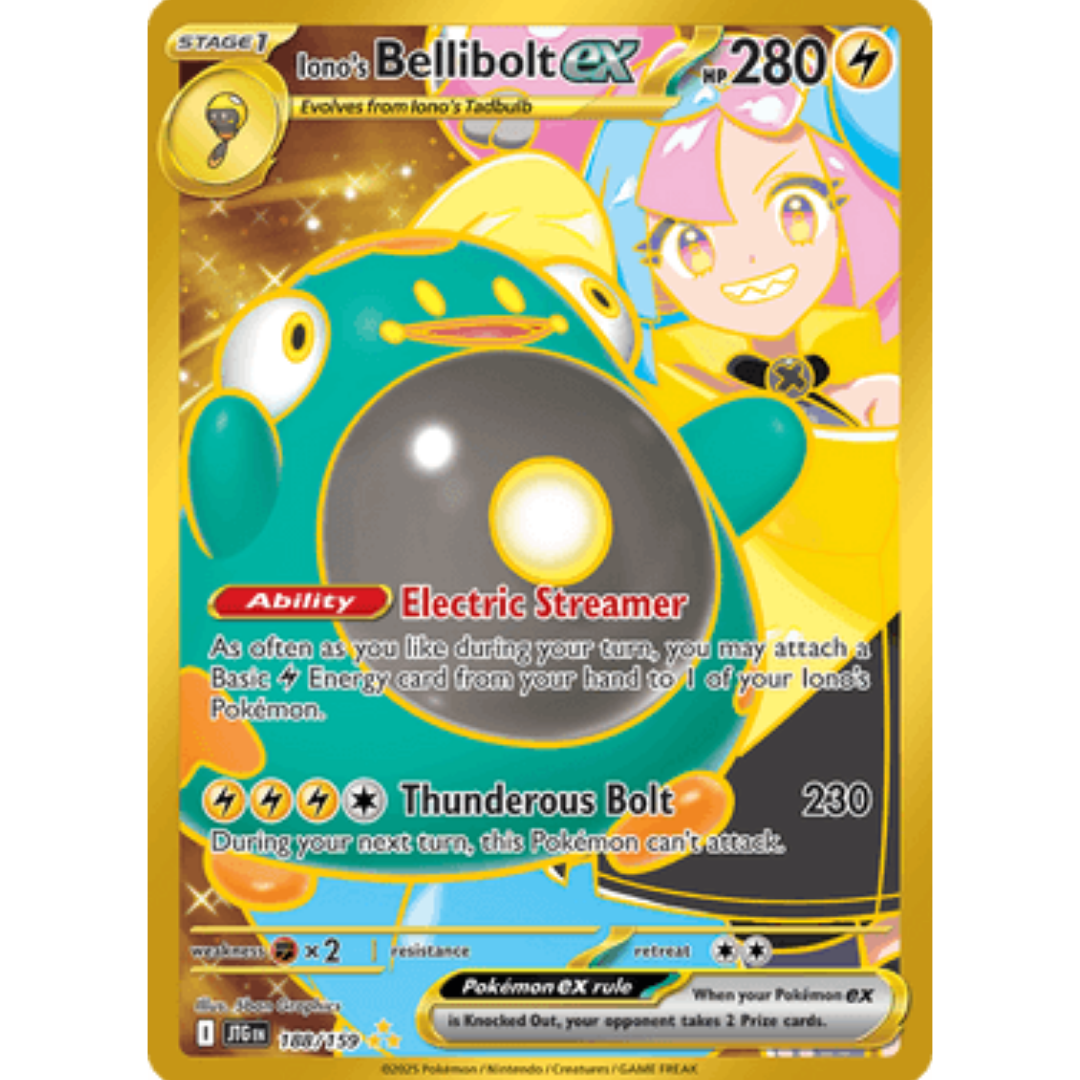 Iono's Bellibolt ex 188/159  - Holofoil SV09 Journey Together - Hyper Rare