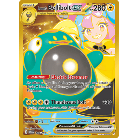 Iono's Bellibolt ex 188/159  - Holofoil SV09 Journey Together - Hyper Rare