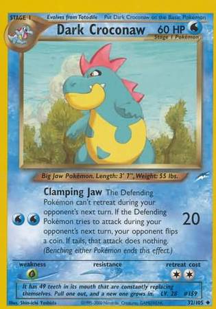 Dark Croconaw 032/105  - Unlimited Neo Destiny - Uncommon