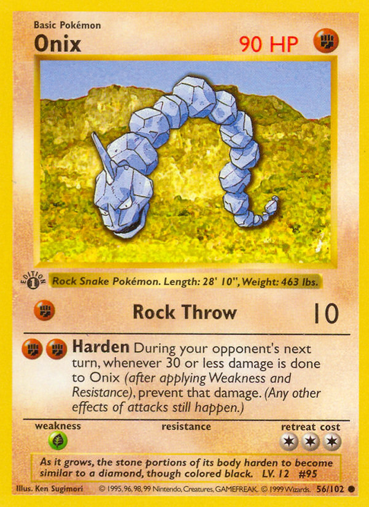 Onix 056/102  - 1st Edition Base Set Shadowless - Common