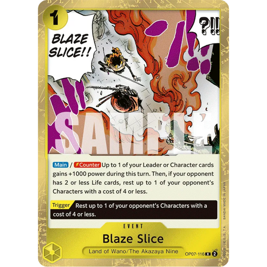 Blaze Slice (Reprint) (OP07-116) - Starter Deck 28: GREEN/YELLOW Yamato