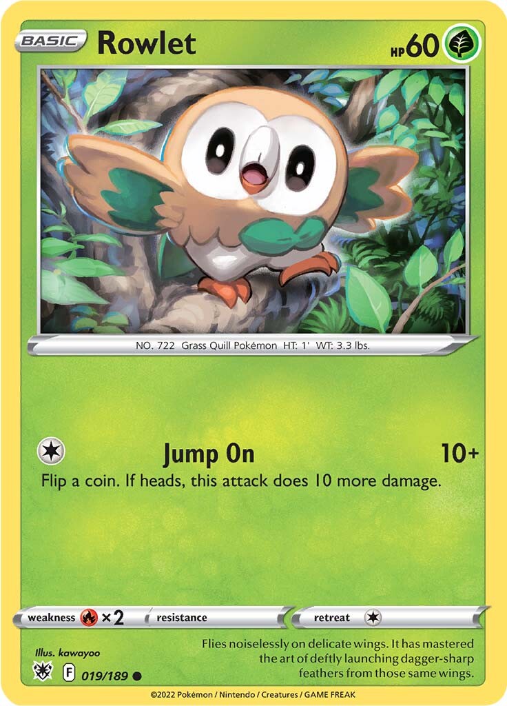 Rowlet 019  SWSH10 Astral Radiance - Common