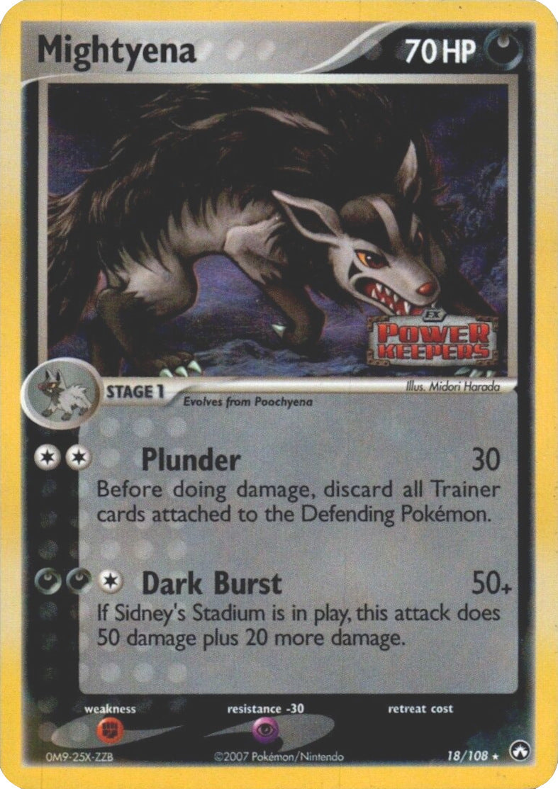Mightyena  - Reverse Holofoil Power Keepers - Rare