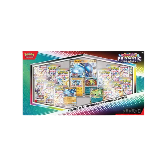 Prismatic Evolutions Lucario ex & Tyranitar ex Premium Collection (Sam's Club)