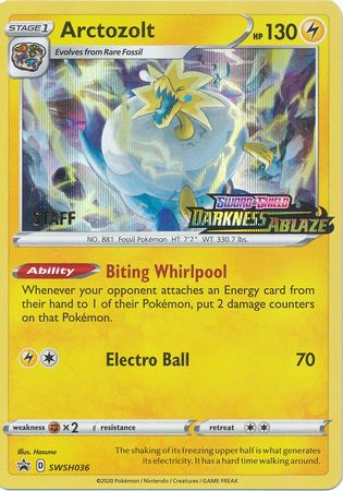 Arctozolt - SWSH036 (Prerelease) [Staff]  - Holofoil SWSH Sword & Shield Promo Cards - Promo