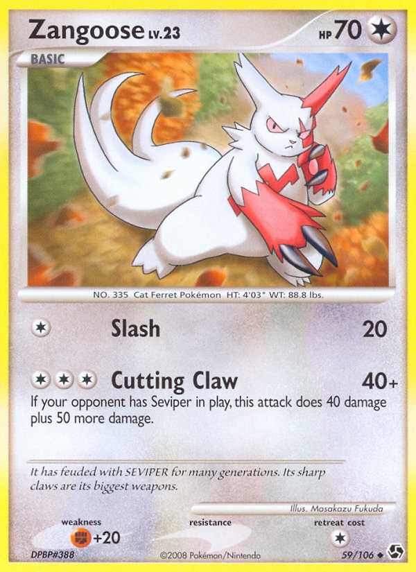 Zangoose  Great Encounters - Uncommon
