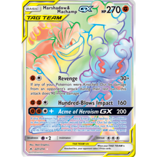 Marshadow & Machamp GX (221/214) [Sun & Moon: Unbroken Bonds]
