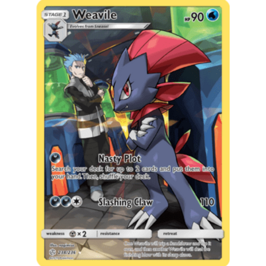 Weavile (Secret) 238/236  - Holofoil SM  Cosmic Eclipse - Secret Rare