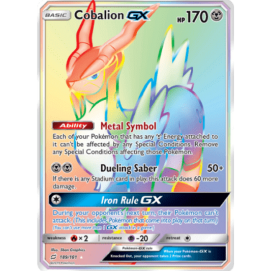Cobalion GX (189/181) [Sun & Moon: Team Up]