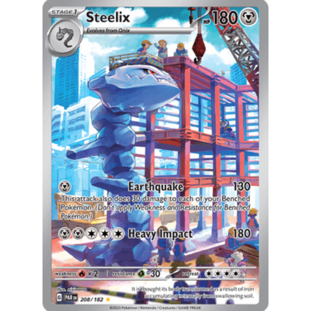 Steelix 208/182  - Holofoil SV04 Paradox Rift - Illustration Rare