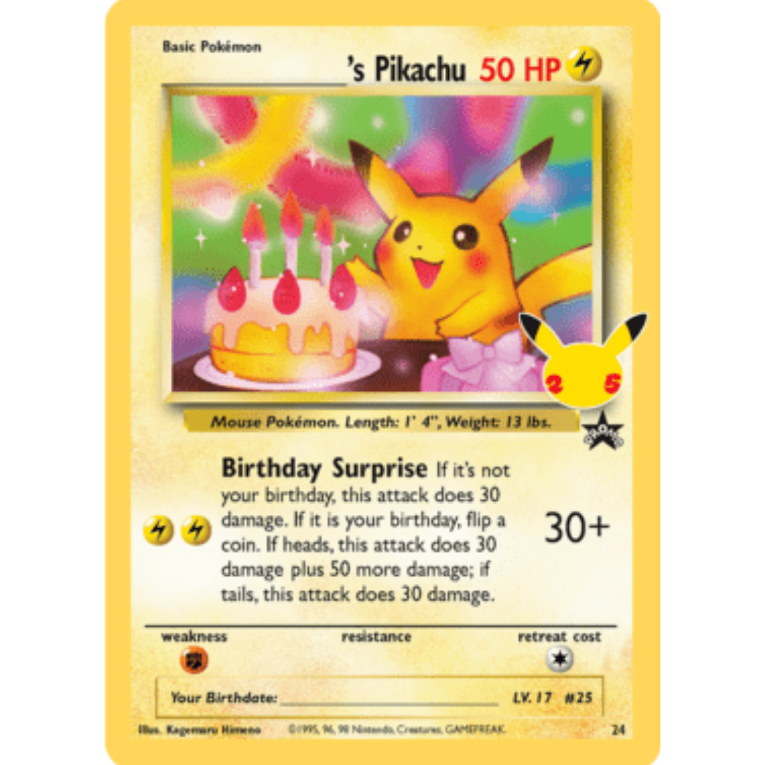 ______'s Pikachu 024/53  - Holofoil Celebrations Classic Collection - Classic Collection