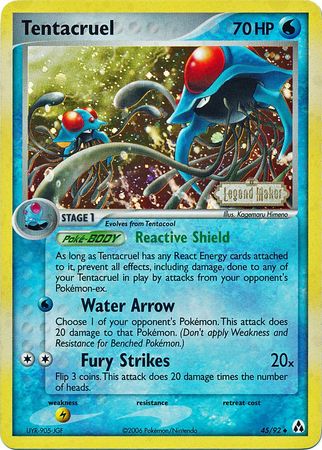 Tentacruel  - Reverse Holofoil Legend Maker - Uncommon