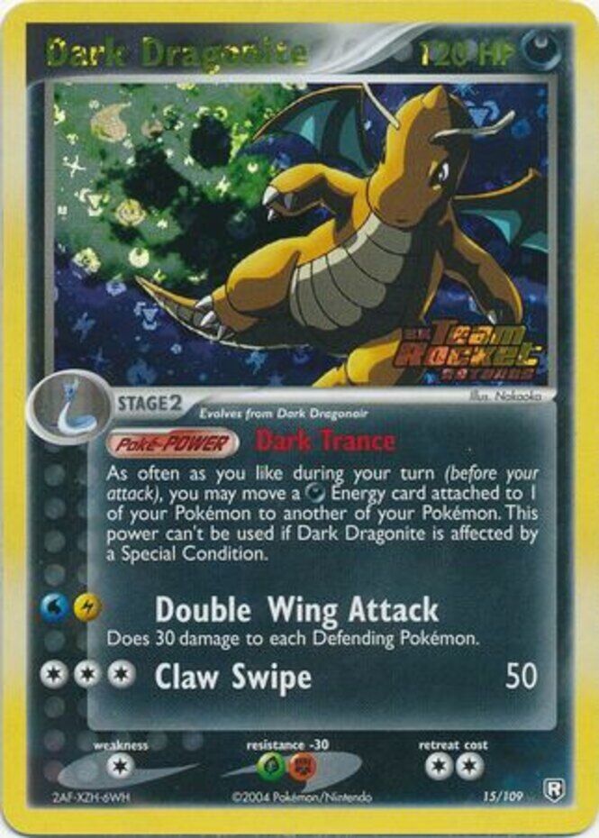 Dark Dragonite 015  - Reverse Holofoil Team Rocket Returns - Rare