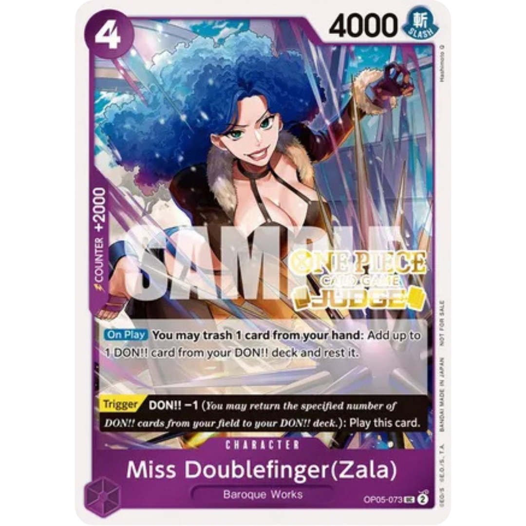 Miss Doublefinger(Zala) (Judge Pack Vol. 3) (OP05-073) - One Piece Promotion Cards Foil