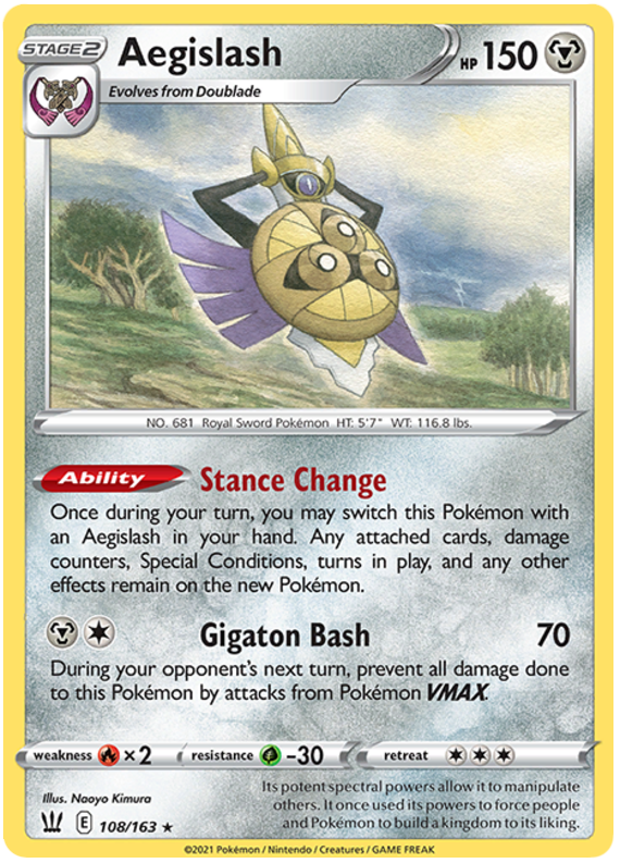 Aegislash (108) 108  SWSH05 Battle Styles - Rare