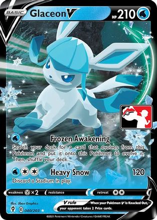 Glaceon V  - Holofoil Prize Pack Series Cards - Ultra Rare