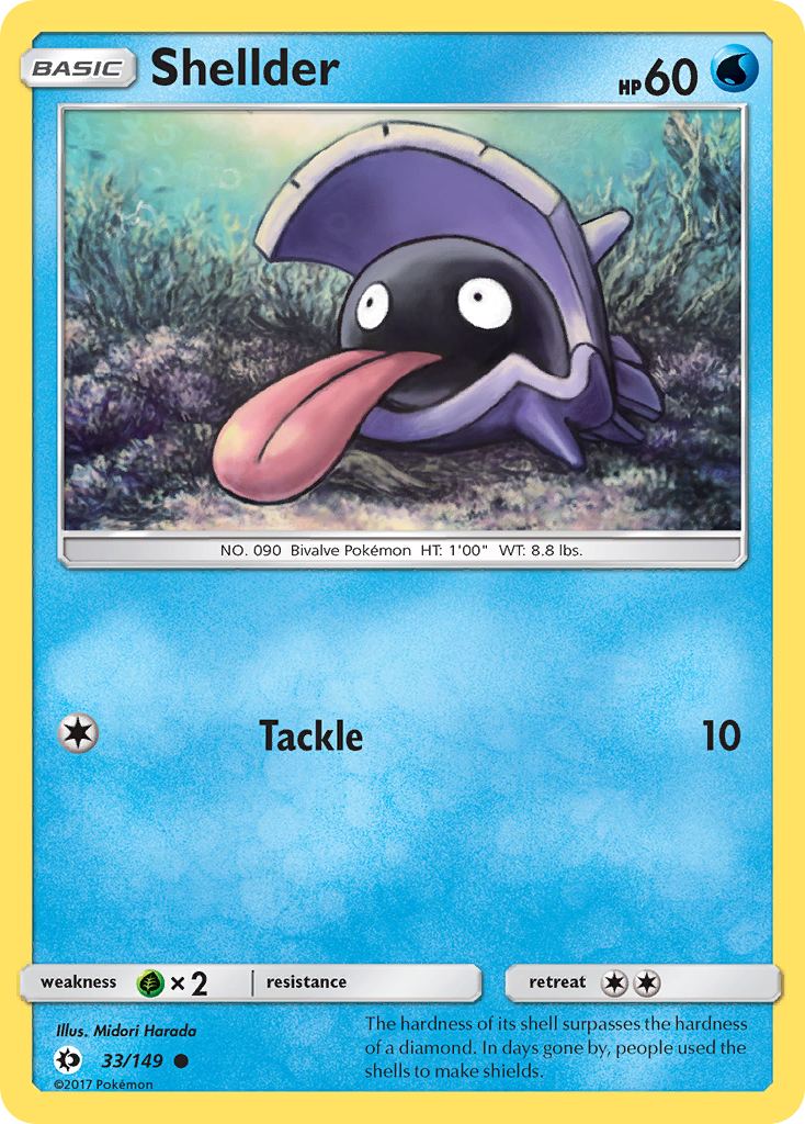 Shellder 033/149  SM Base Set - Common